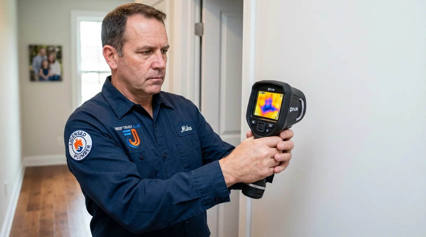 Thermal imaging leak detection by Johns Plumbing LLC in Ward